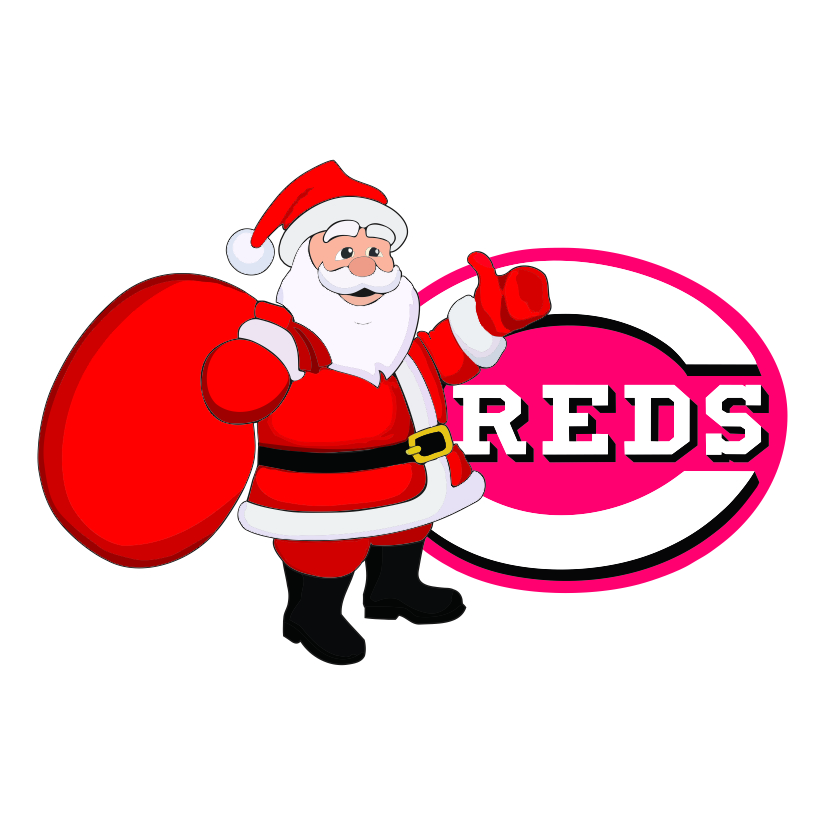 Cincinnati Reds Santa Claus Logo iron on paper